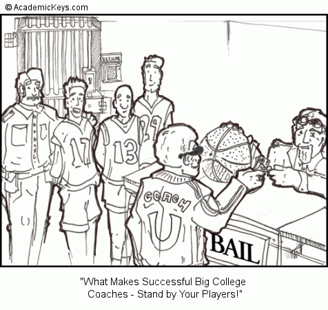 Cartoon #33, What Makes Successful Big College 
Coaches - Stand by Your Players!